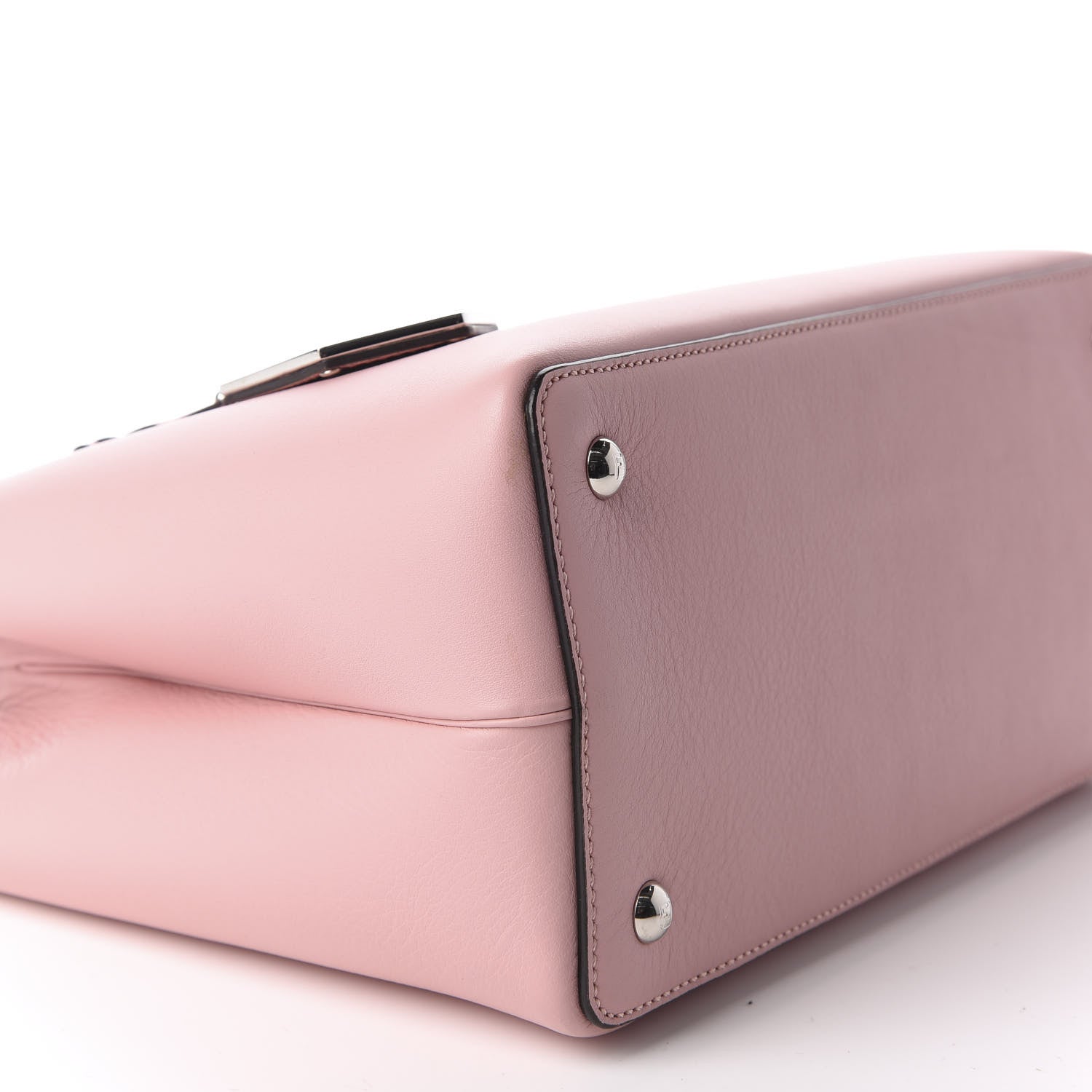 Fendi Vitello Dolce Century Petite 2Jours Tote Bubblegum Lilla Oliva 5 of 11