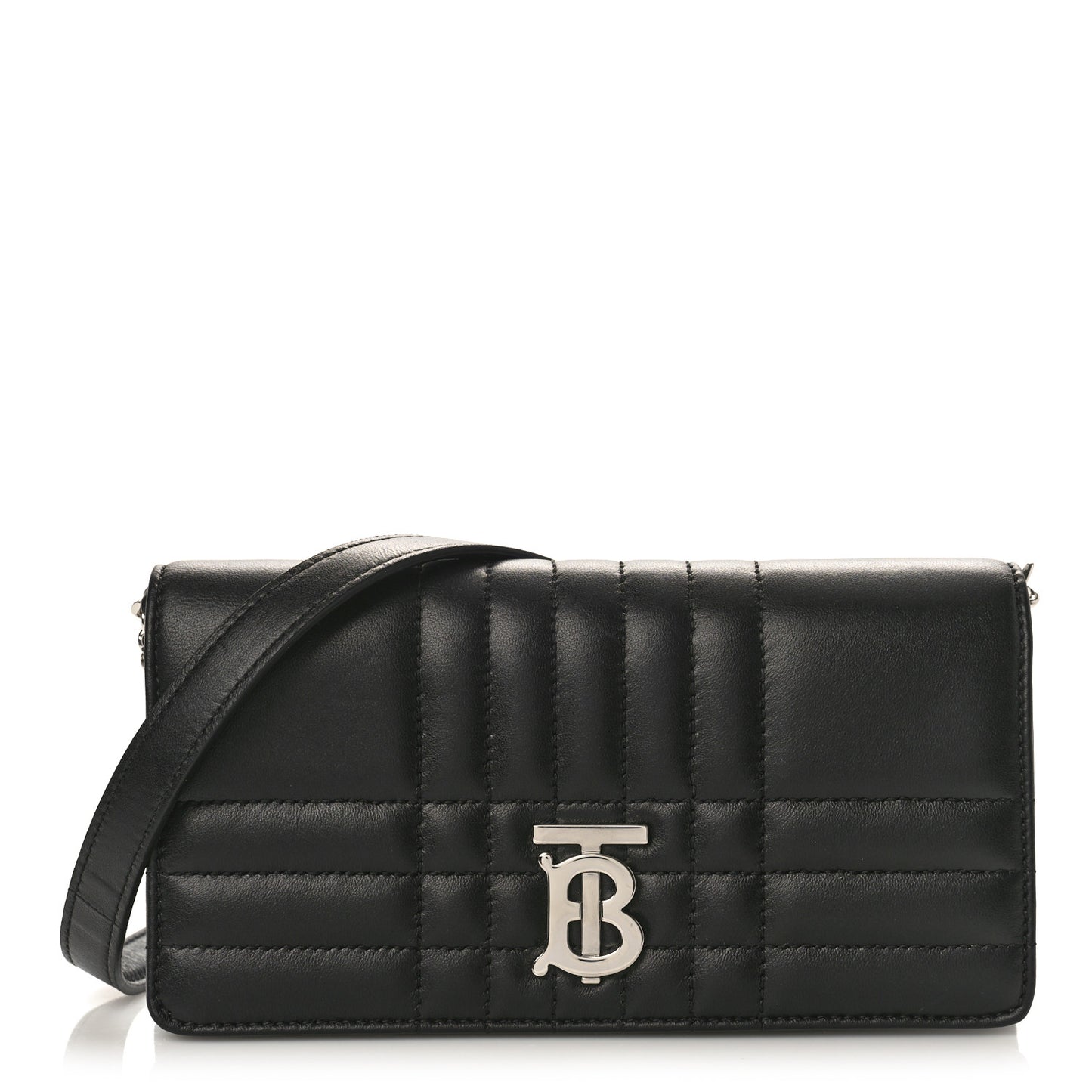 Lambskin Quilted Lola Chain Wallet Black