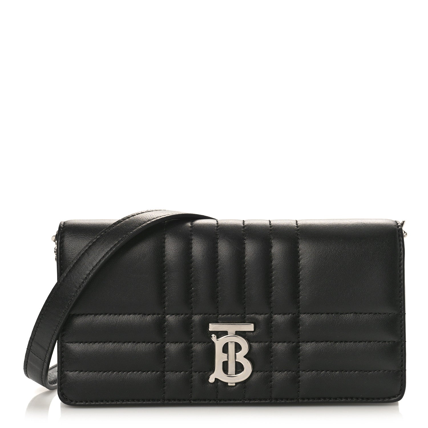 Burberry Lambskin Quilted Lola Chain Wallet Black 1 of 8
