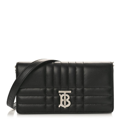 Burberry Lambskin Quilted Lola Chain Wallet Black 1 of 8