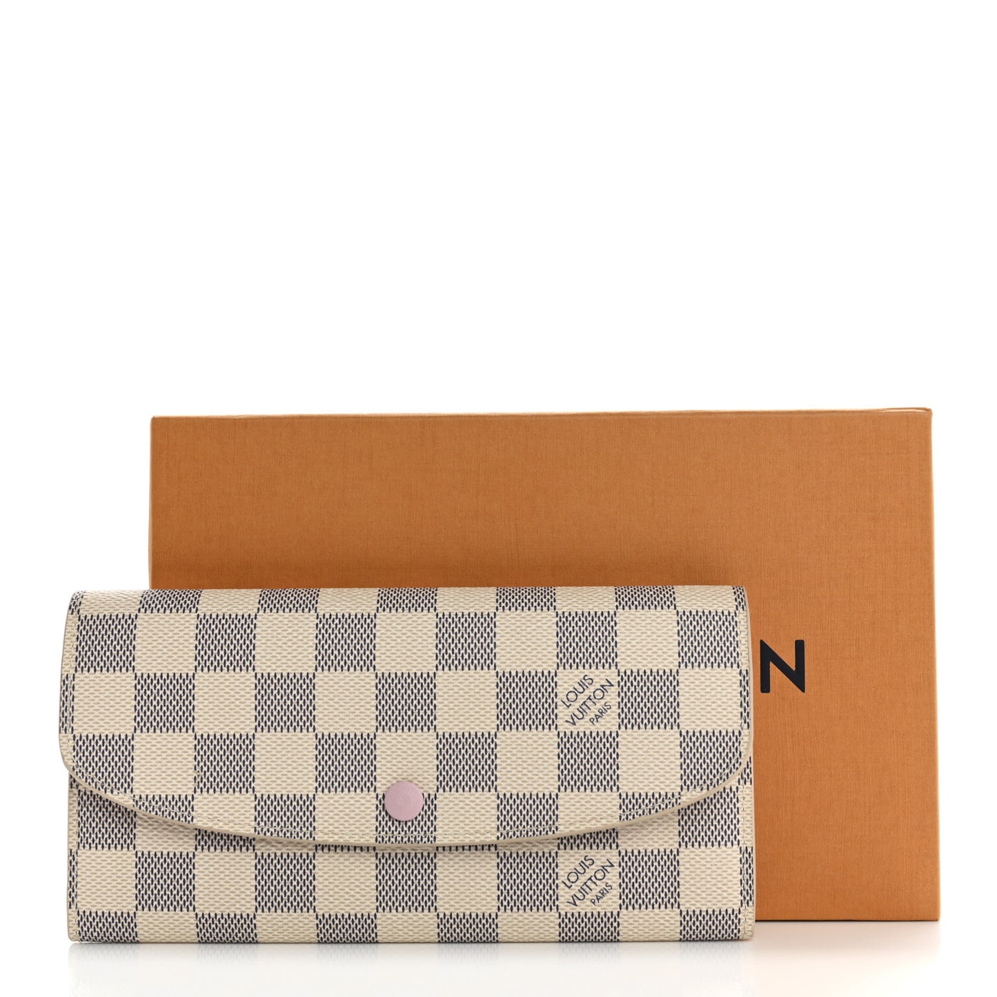 Damier Azur Emilie Wallet Rose Ballerine