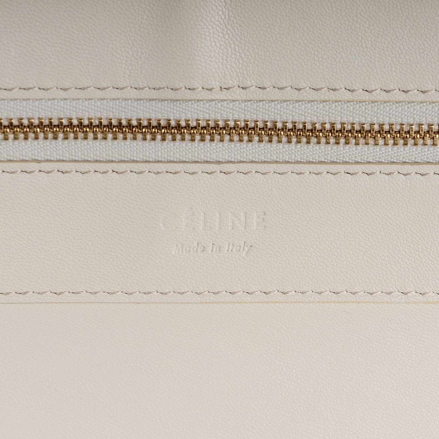 Celine Lambskin Vertical Bi-Cabas White Sun Yellow 6 of 8