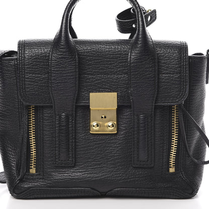 3.1 Phillip Lim 3.1 Textured Calfskin Mini Pashli Satchel Black 10 of 13