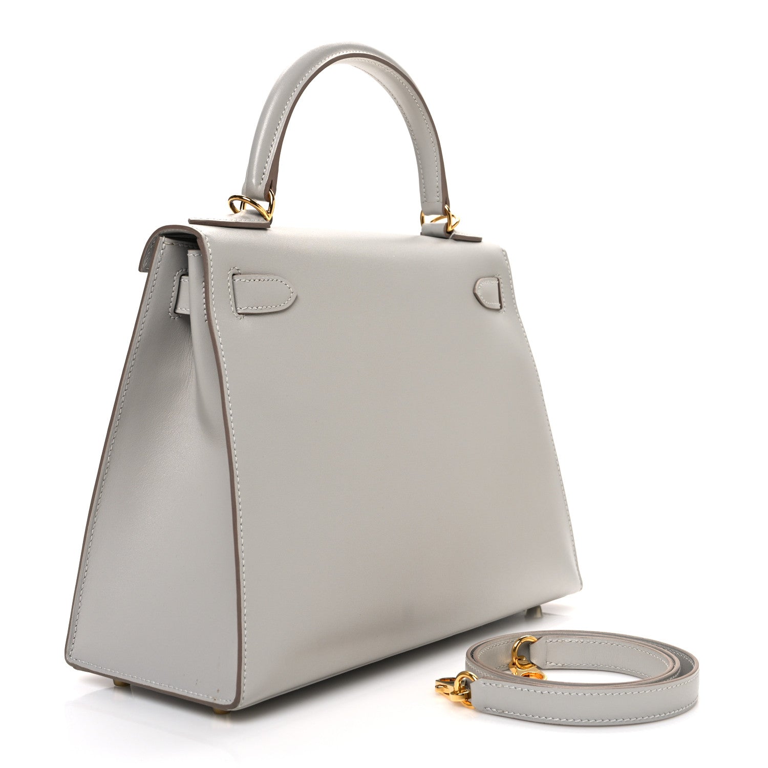 Hermes Tadelakt Kelly Sellier 28 Gris Perle 3 of 10