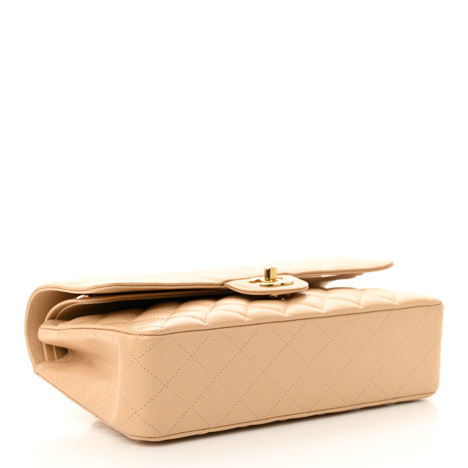 Chanel Caviar Quilted Medium Double Flap Beige Clair 4 of 13