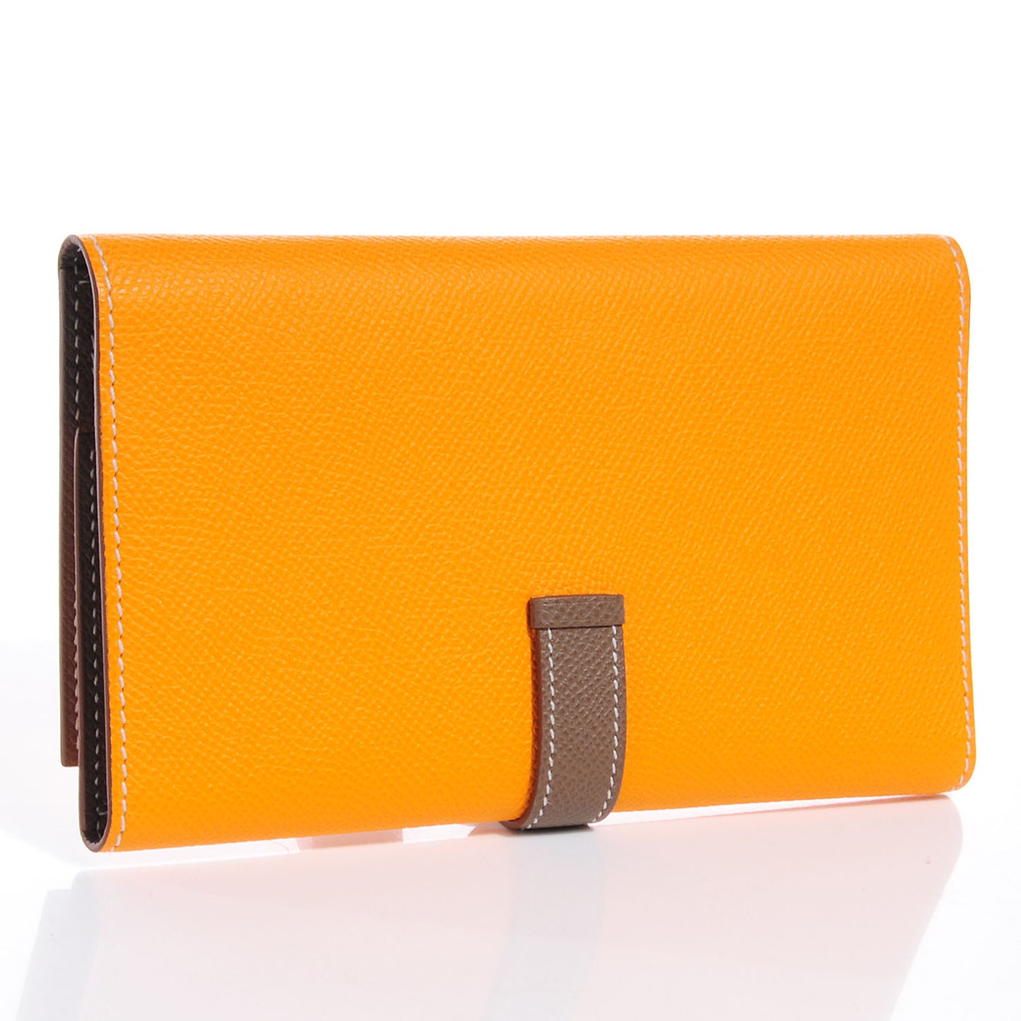 Epsom Bi Color Tri-Fold Bearn Wallet Jaune D or Etoupe