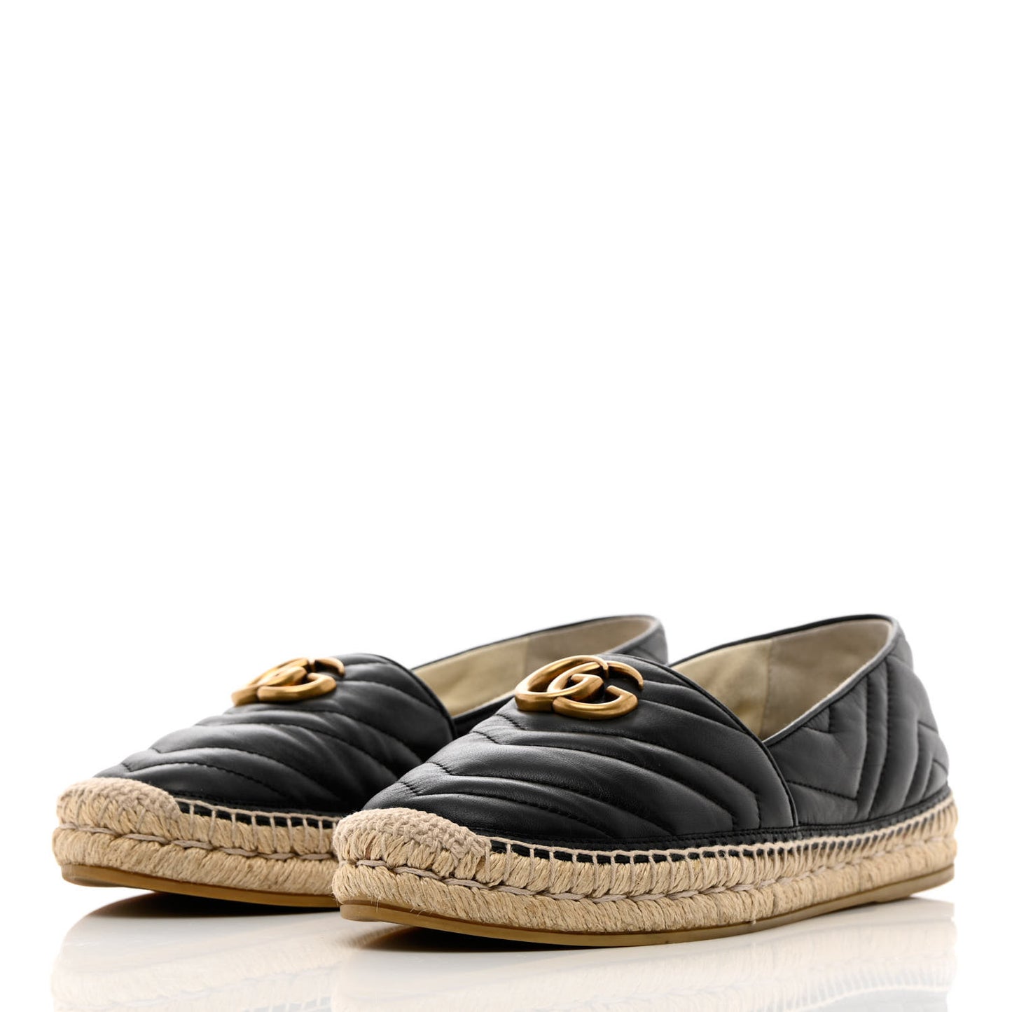 Nappa Matelasse GG Marmont Espadrilles 41 Black