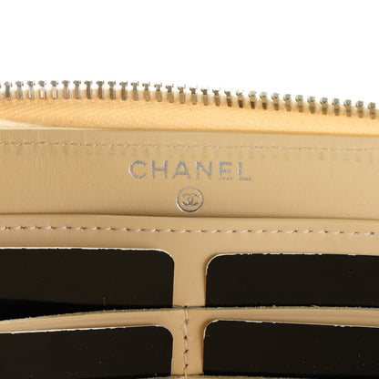 Chanel Caviar Quilted Large Gusset Zip Around Wallet Beige Clair 6 of 8