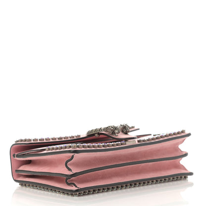 Gucci Suede Crystal Small Dionysus Shoulder Bag Peonia 4 of 13