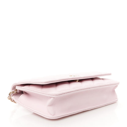 Chanel Caviar Quilted Tiny CC Wallet On Chain WOC Light Pink 4 of 11