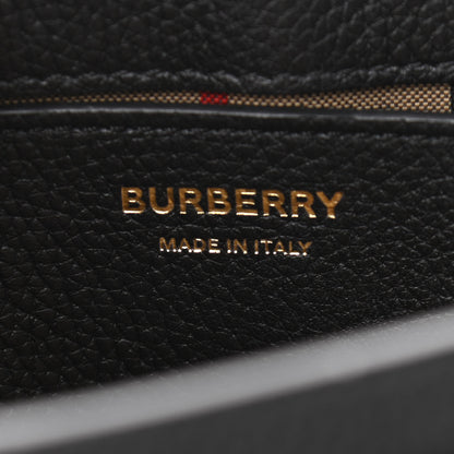 Burberry Grainy Calfskin Vintage Check Note Crossbody Bag Black 6 of 11