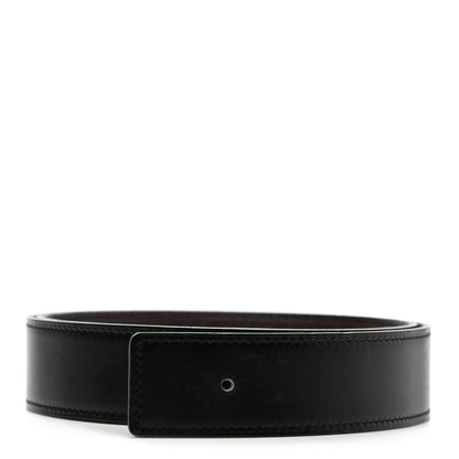 Hermes Box Togo 32mm H Belt Strap 80 Black Chocolate 1 of 7