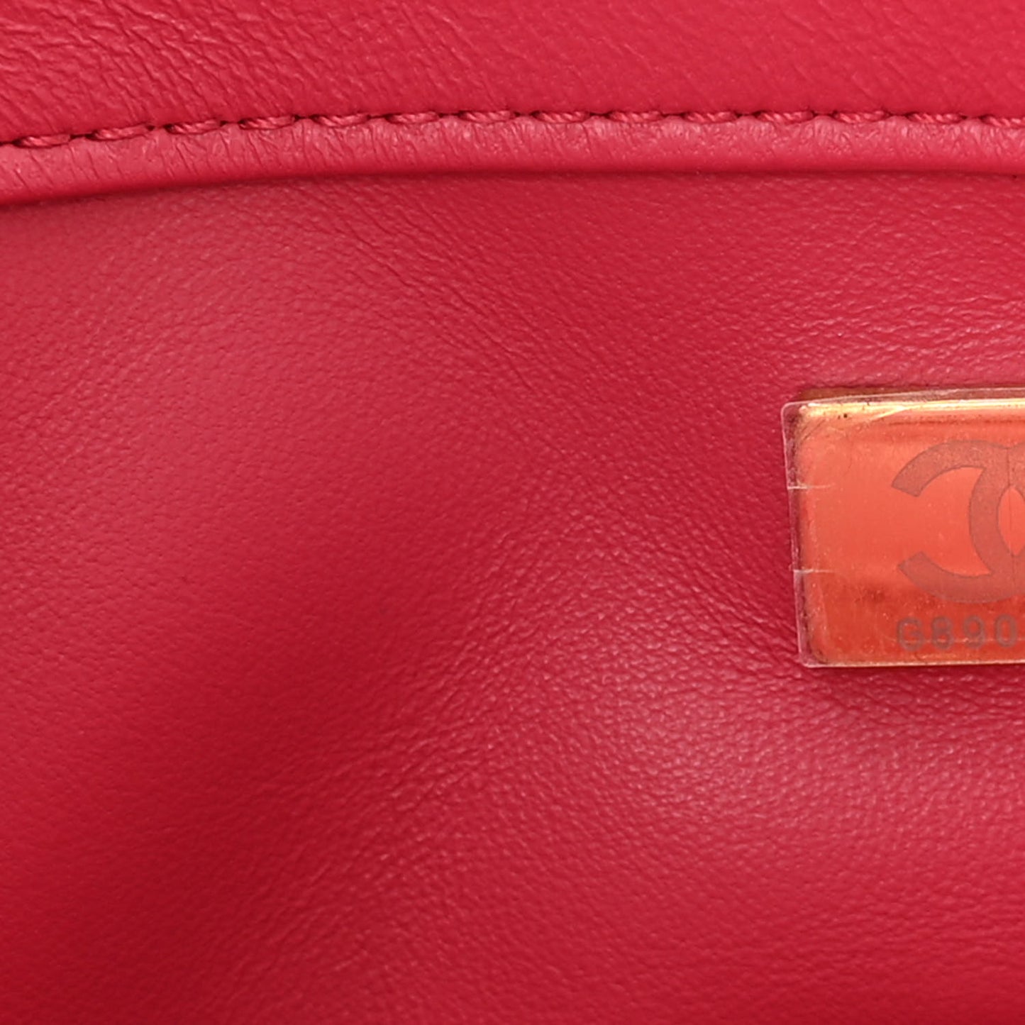Lambskin Quilted Mini Rectangular Pearl Crush Flap Fuchsia