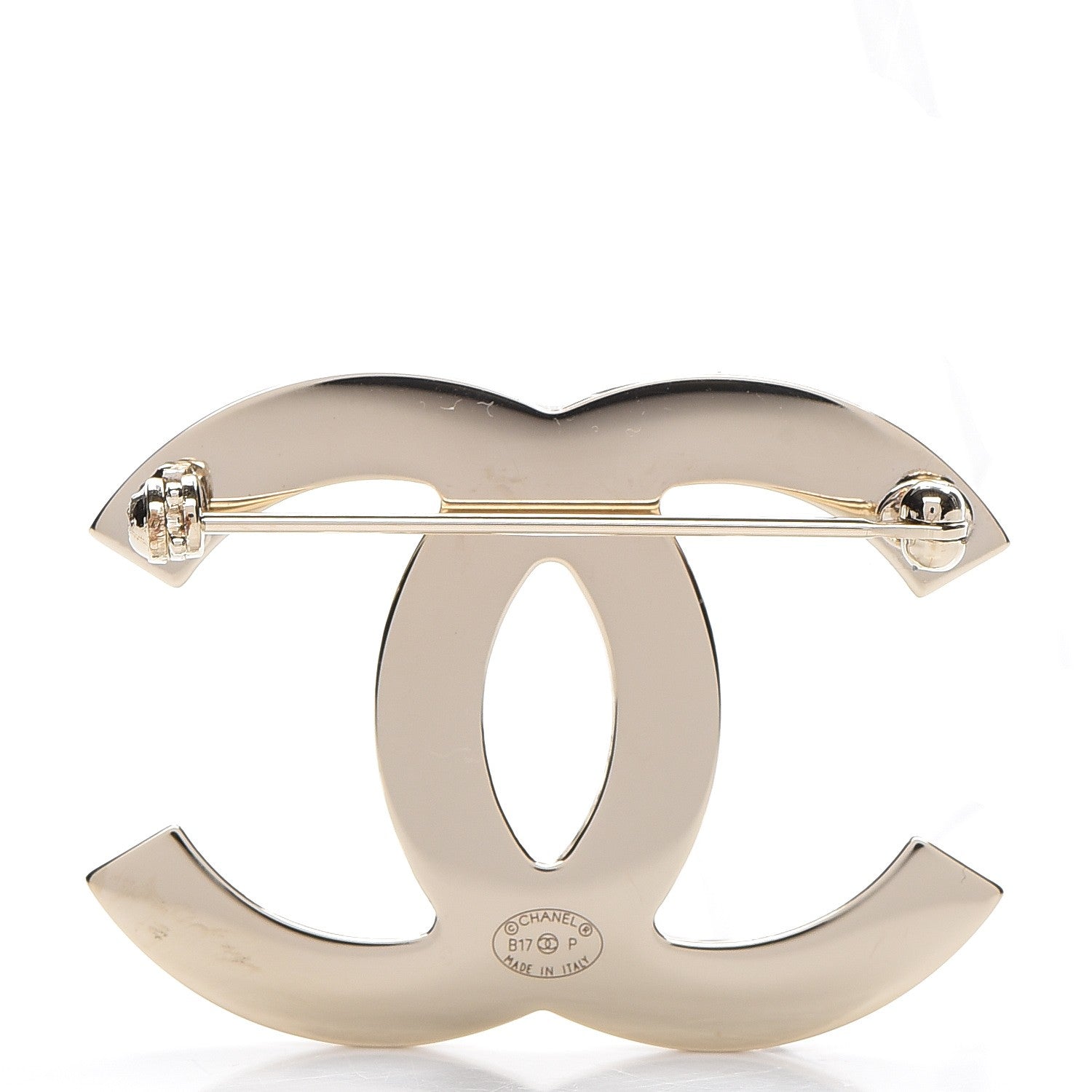 Chanel Metal CC Brooch Light Gold 3 of 6