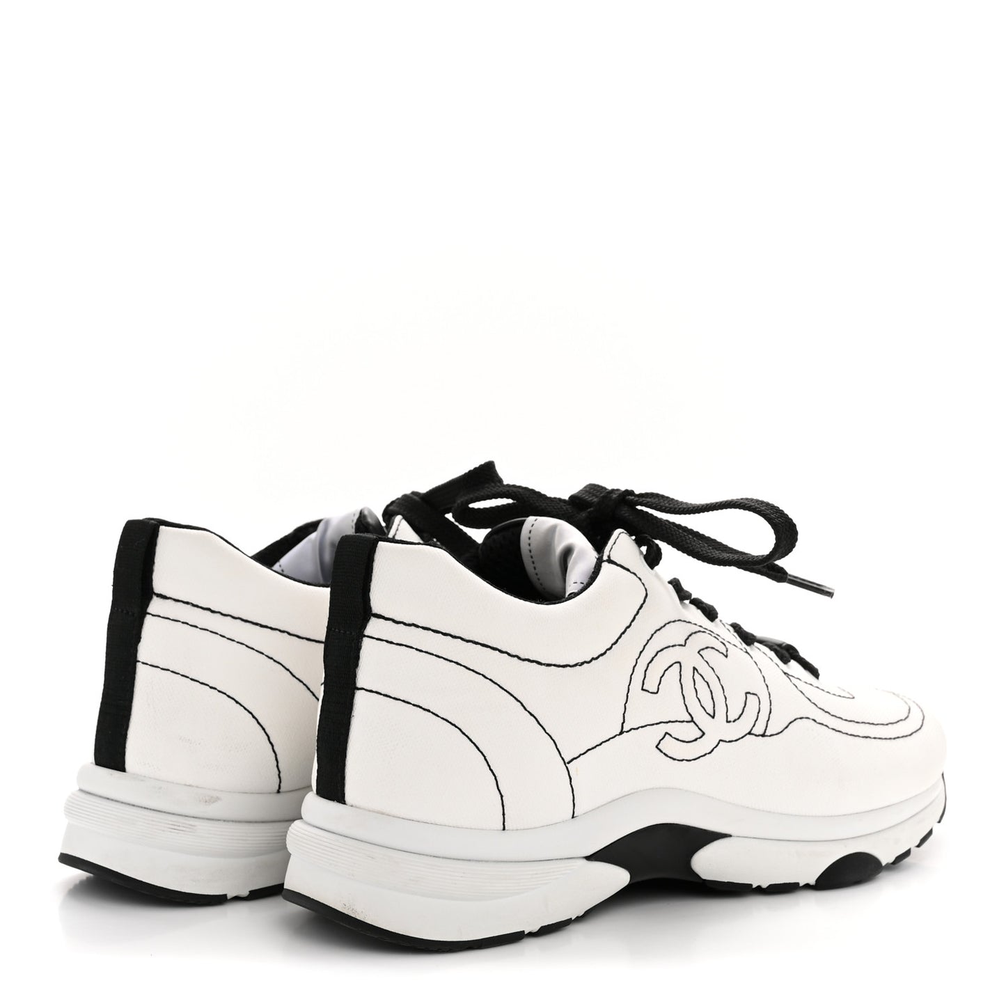 Cotton Womens CC Sneakers 38 White Black