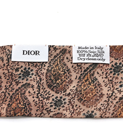 Christian Dior Silk Patch Trefle Mitzah Scarf Beige 3 of 3