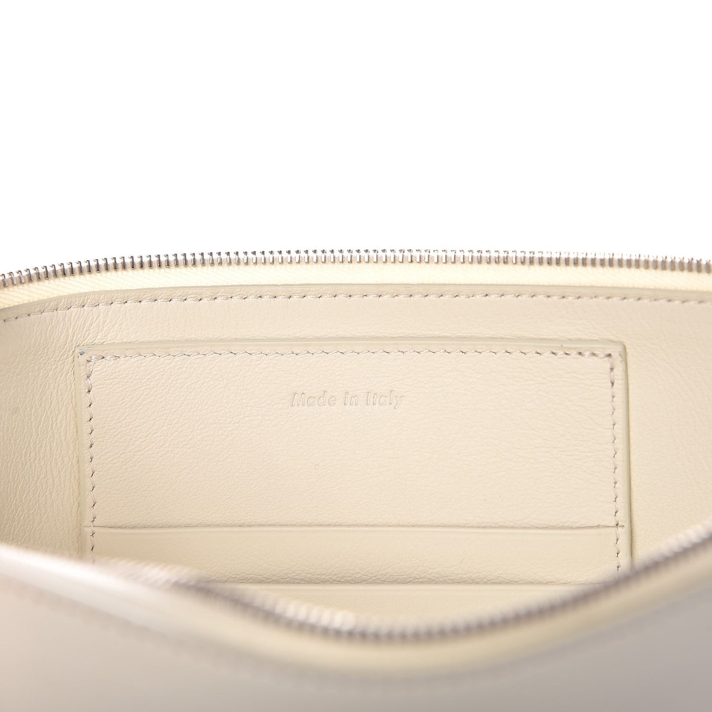 Lambskin Bi-Color Solo Clutch Pouch White Magenta