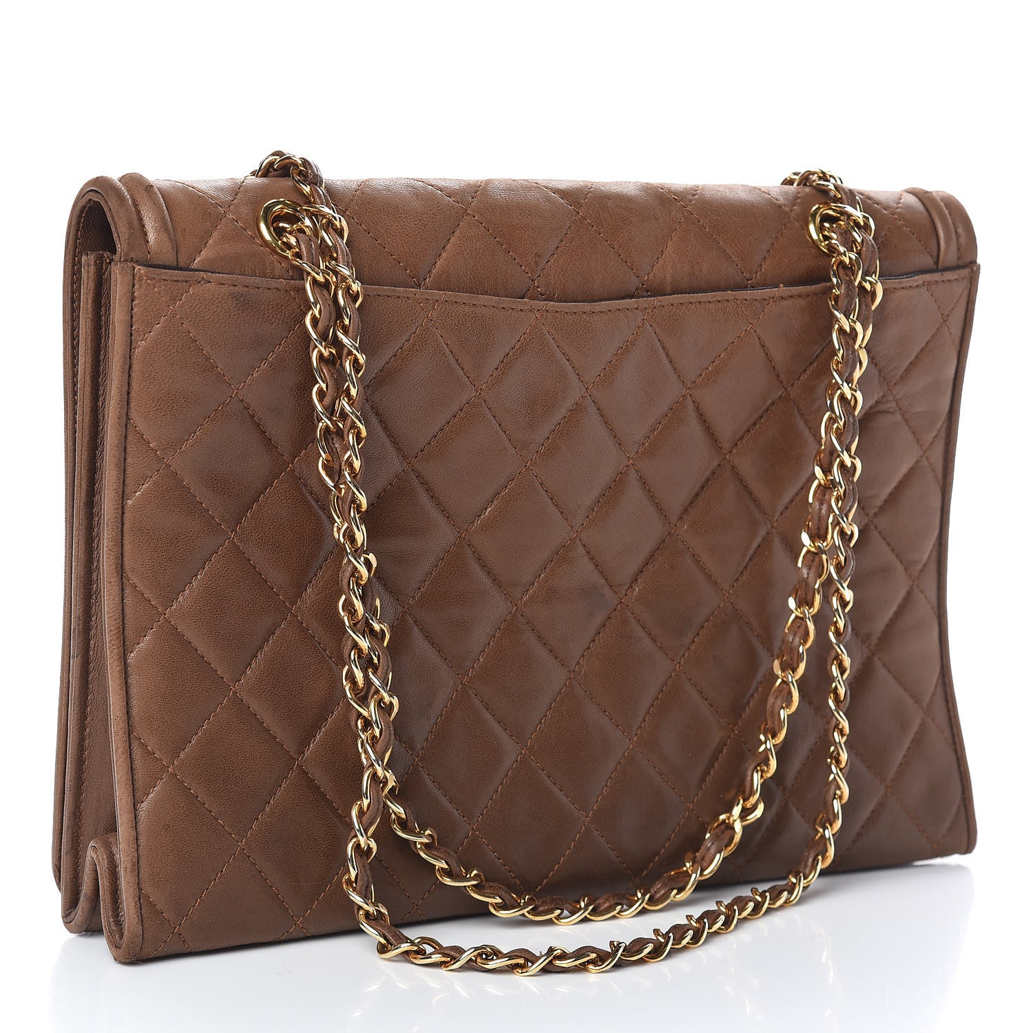 Chanel Lambskin Quilted Timeless CC Small Single Flap Brown 3 of 13