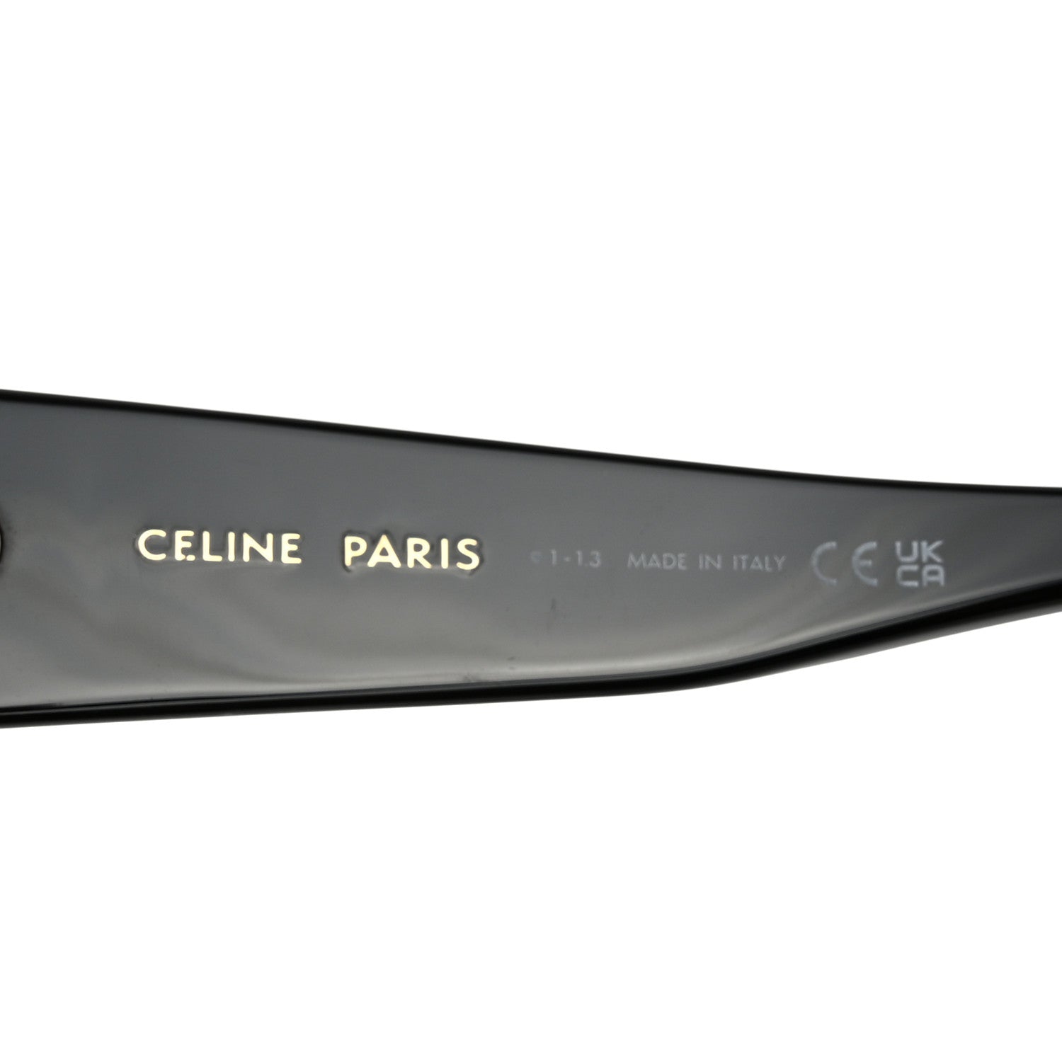 Celine Acetate Rectangular Bold 3 Dots Sunglasses CL40263F Black 6 of 7