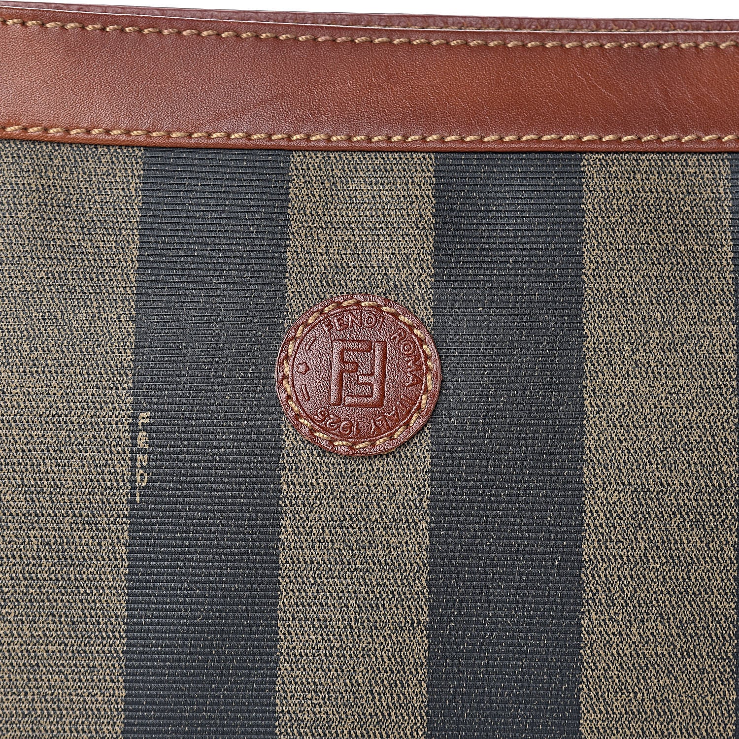 Fendi Pequin Spalmati Pouch Tobacco Beige 13 of 13