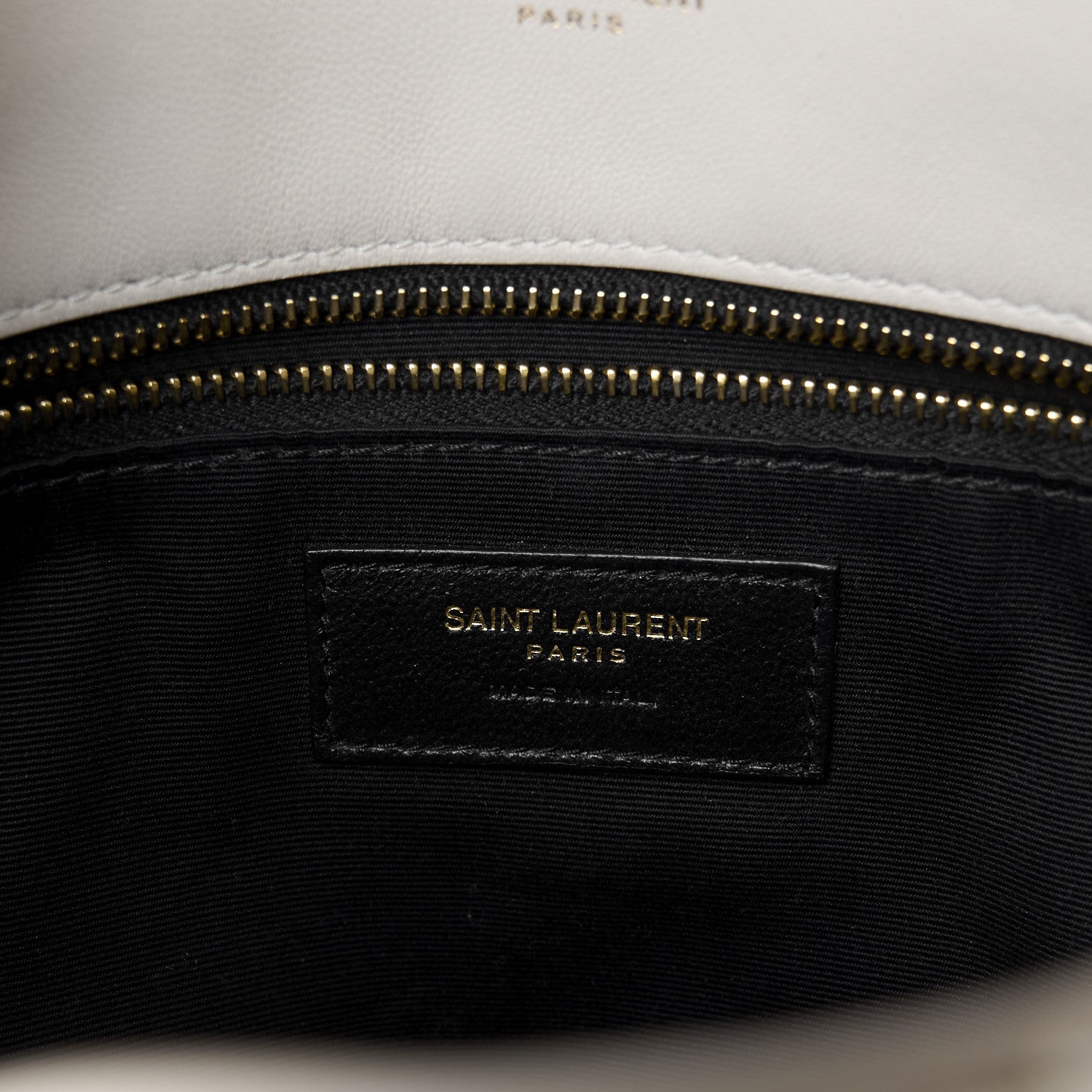 Saint Laurent Lambskin Quilted Medium Loulou Puffer Monogram Chain Satchel Crema Soft 7 of 13