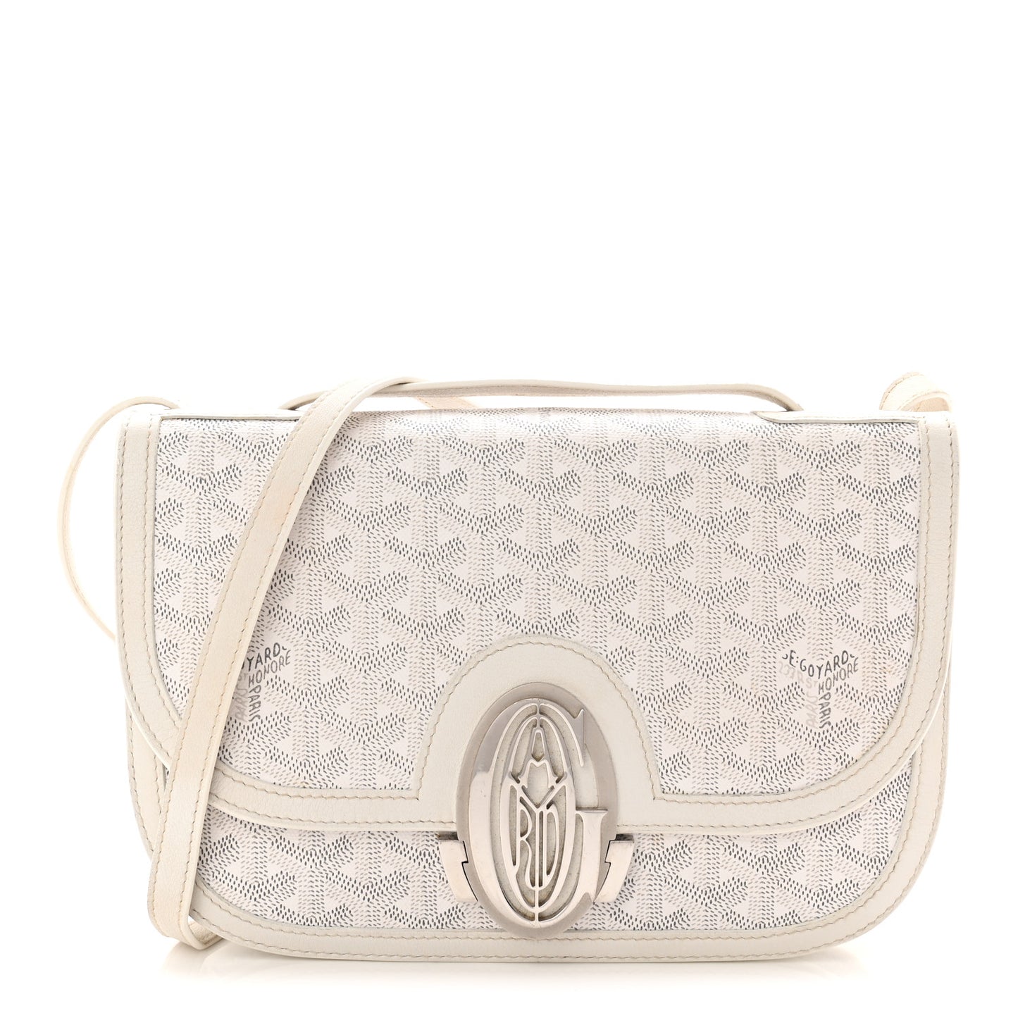 Goyardine 233 PM Shoulder Bag White