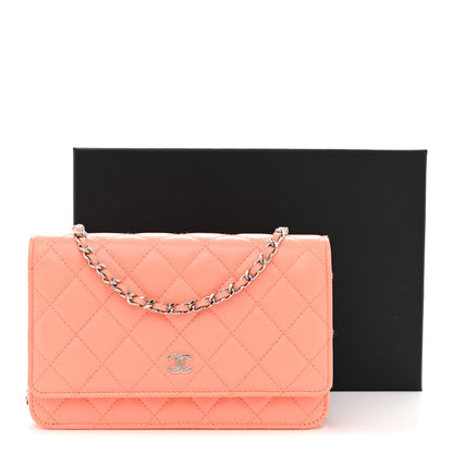 Chanel Caviar Quilted Wallet on Chain WOC Coral 12 of 12