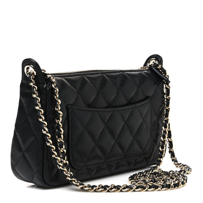 Chanel Caviar Quilted Purse With Chain Black 3 of 11
