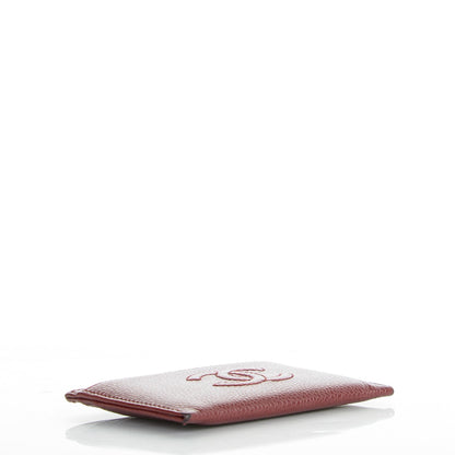 Chanel Caviar Timeless CC Card Holder Burgundy 4 of 8