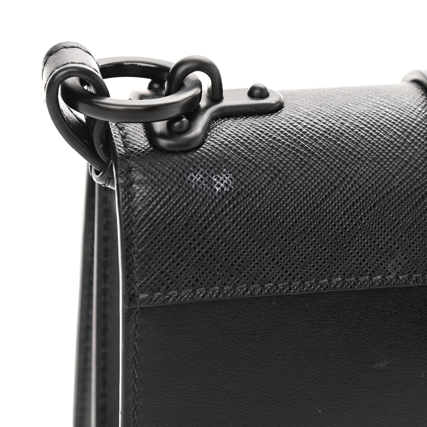 City Calfskin Saffiano Cahier Bag Black
