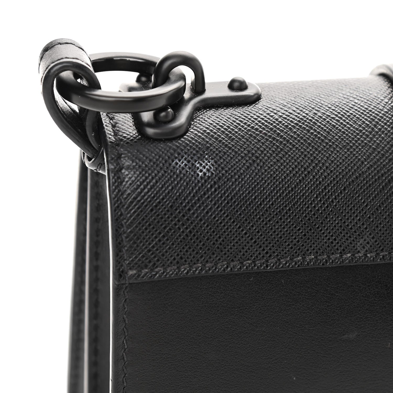 Prada City Calfskin Saffiano Cahier Bag Black 11 of 16