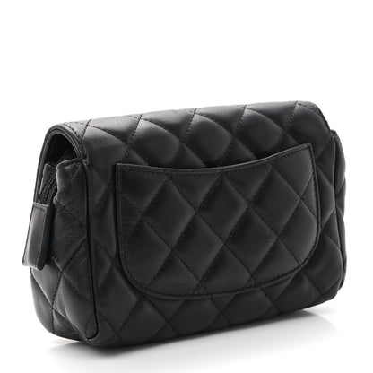 Chanel Lambskin Quilted Flap Cosmetic Case Black 3 of 8