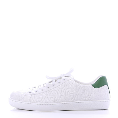 Gucci Nappa G Rhombus Mens Ace Sneakers 10 Great White Green 1 of 10