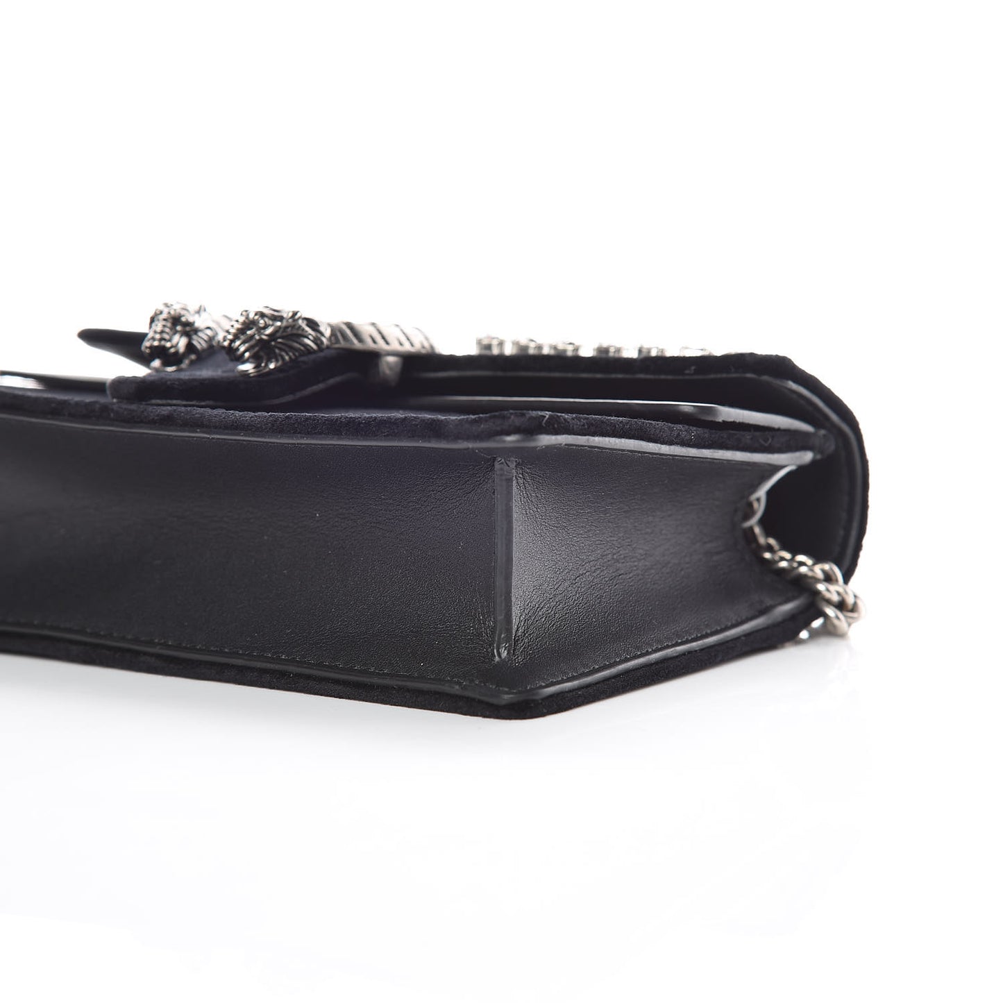 Velvet Crystal Super Mini Dionysus Shoulder Bag Black