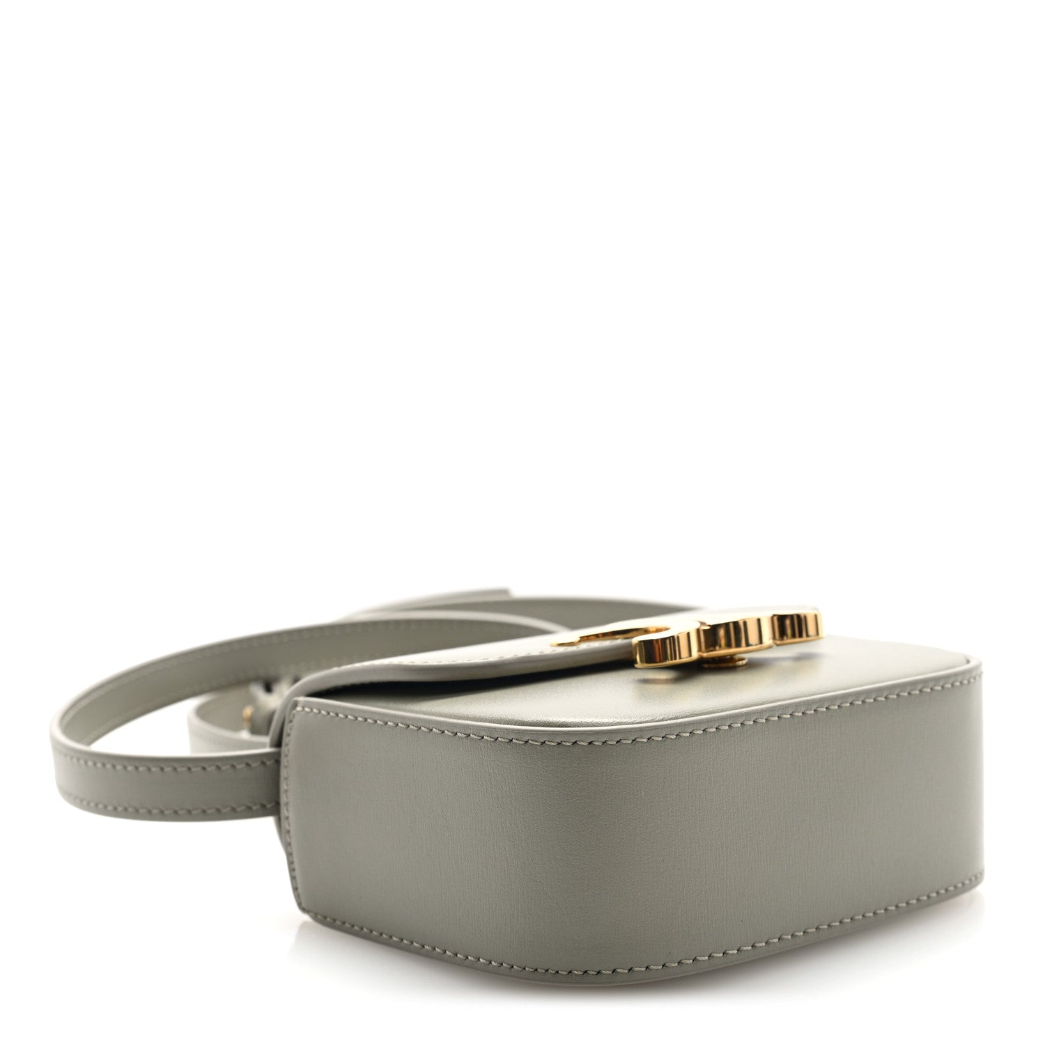 Celine Shiny Calfskin Mini Triomphe Chalk 4 of 9
