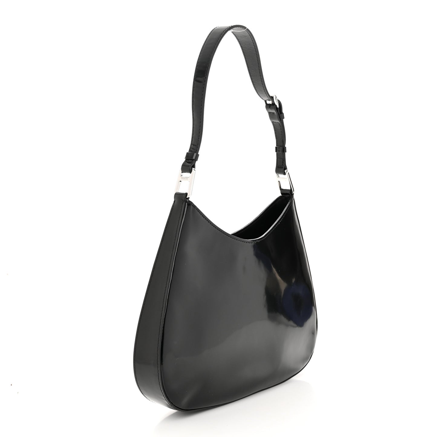 Spazzolato Large Cleo Adjustable Strap Shoulder Bag Black