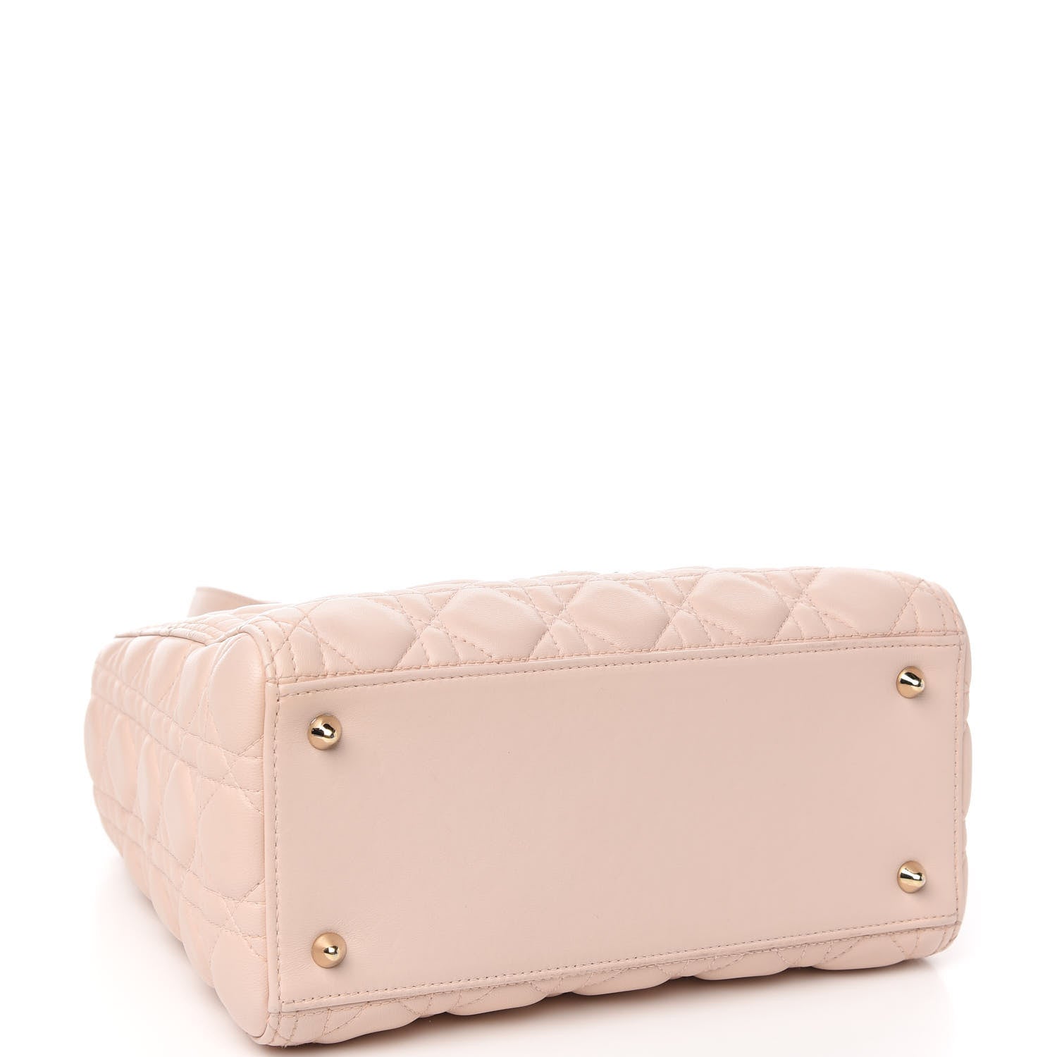 Christian Dior Lambskin Cannage Medium Lady Dior Light Pink 3 of 9