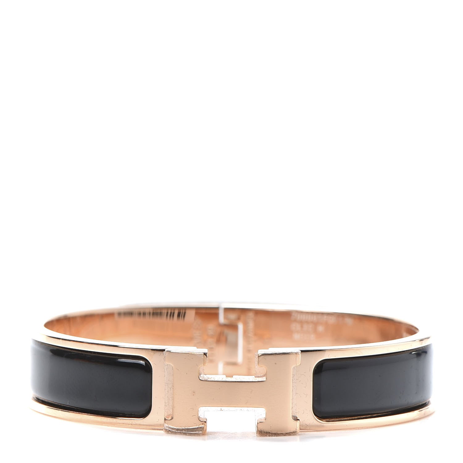 Hermes Enamel Narrow Clic Clac H Bracelet PM Black 1 of 4