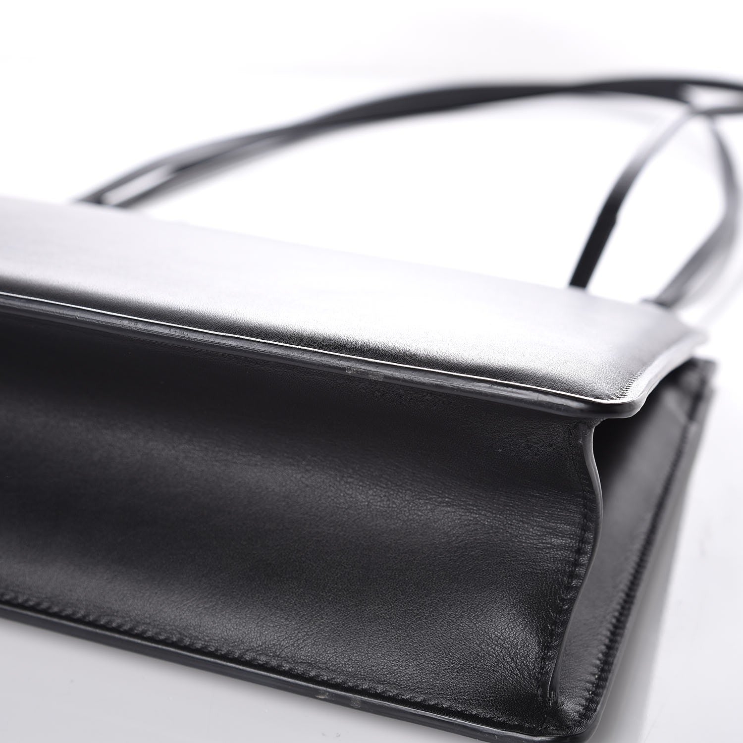 Celine Smooth Calfskin Medium Clasp Shoulder Bag Black 9 of 11