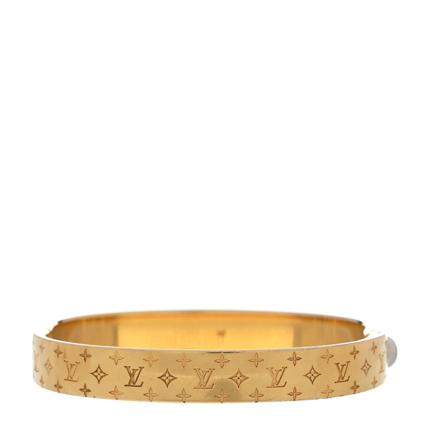 Brass Monogram Nanogram Cuff M Gold