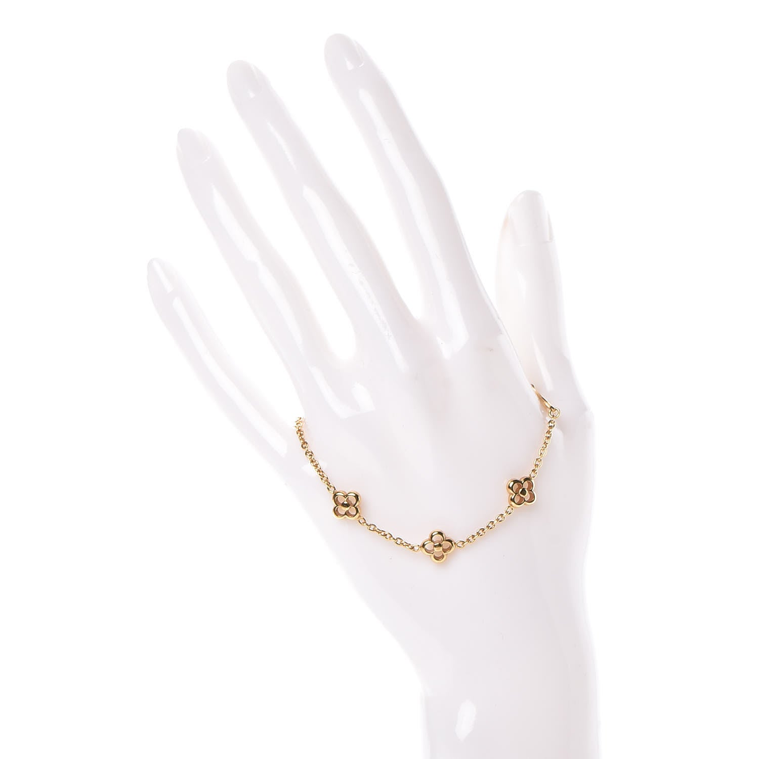 Louis Vuitton Brass Flower Full Bracelet Gold 2 of 5