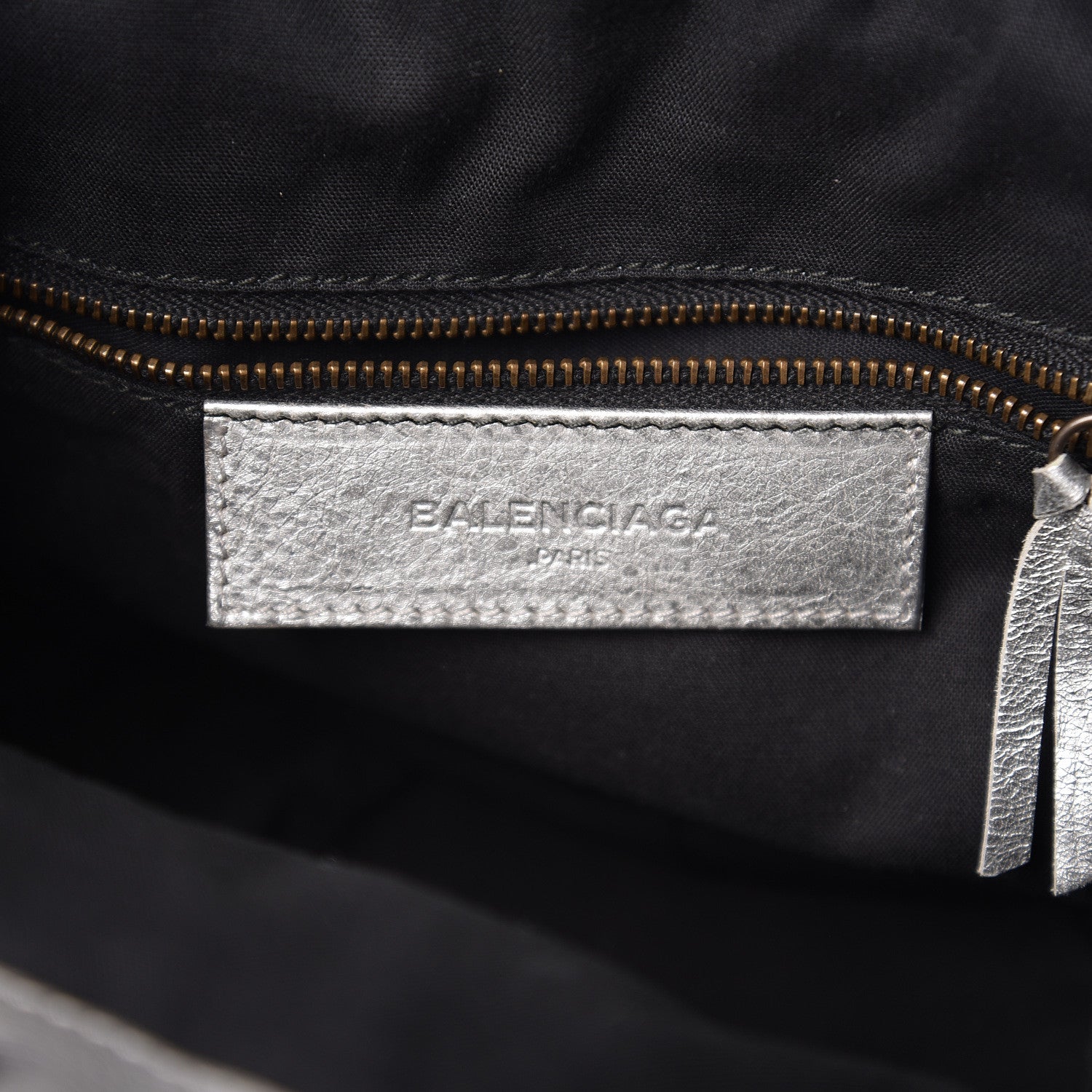 Balenciaga Metallic Agneau Classic Hardware Mini Pompon Gris Aluminum 5 of 9