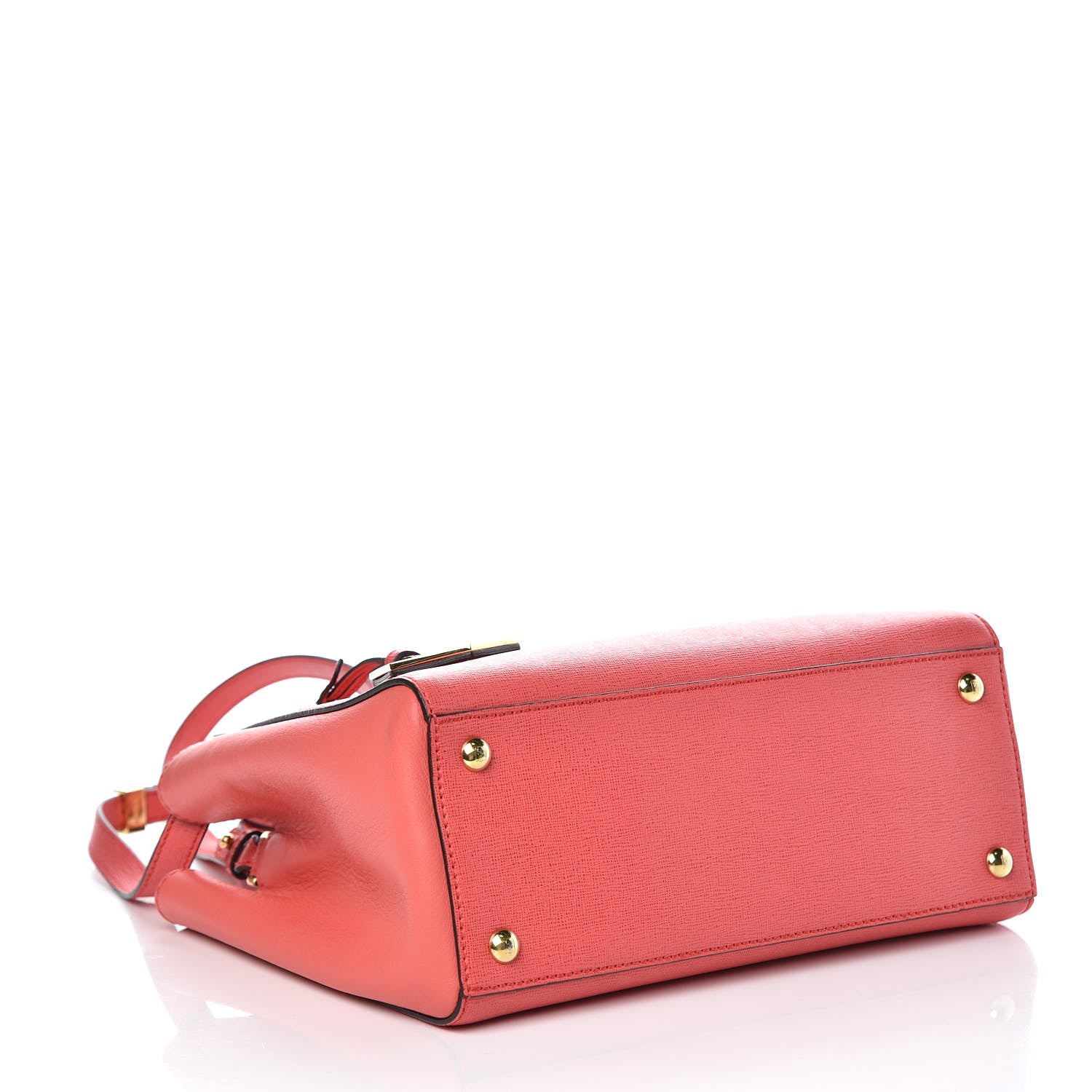Fendi Vitello Elite Flamingo Petite 2Jours Tote Rosa Exstasy 4 of 8