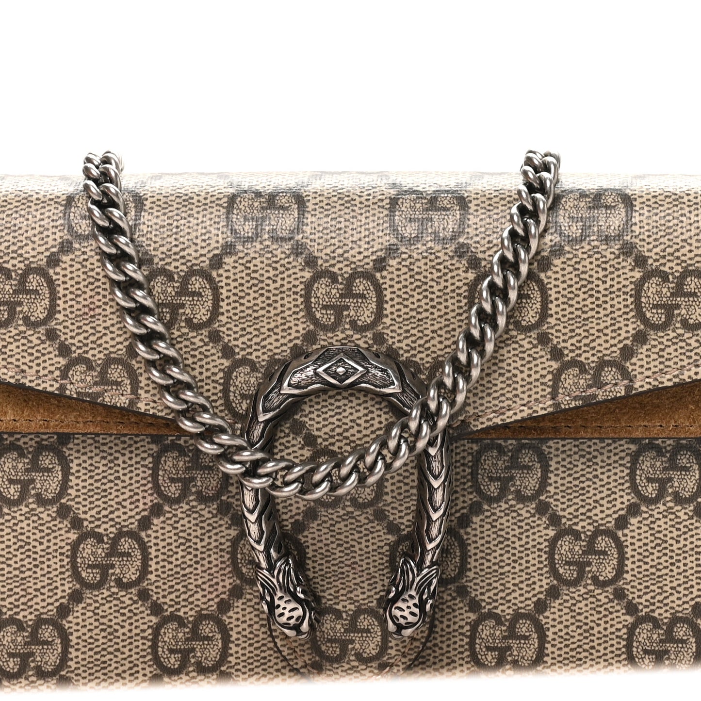 GG Supreme Monogram Super Mini Dionysus Shoulder Bag Taupe