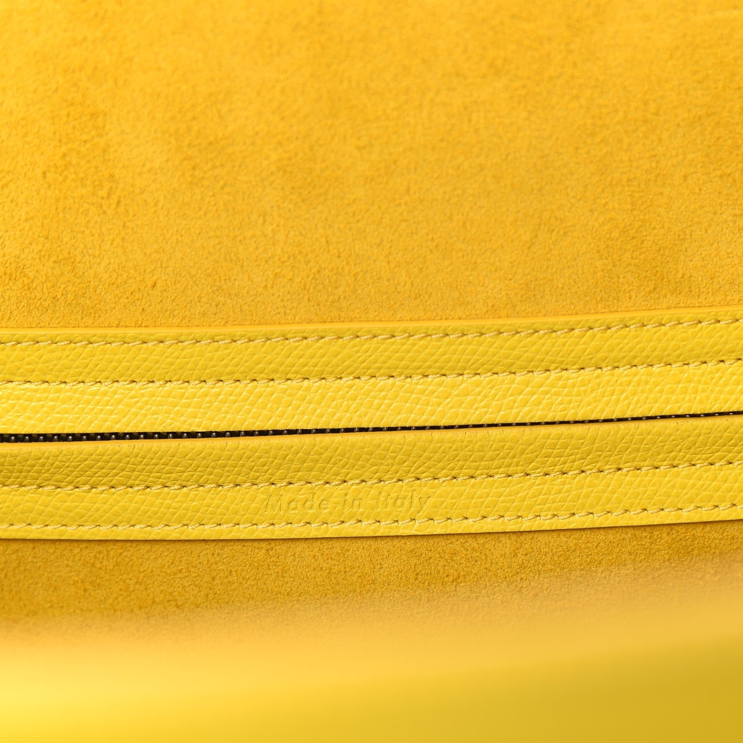 Celine Grained Calfskin Medium Phantom Luggage Yellow 7 of 9