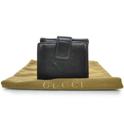 Gucci Leather Compact Britt Wallet Black 2 of 8