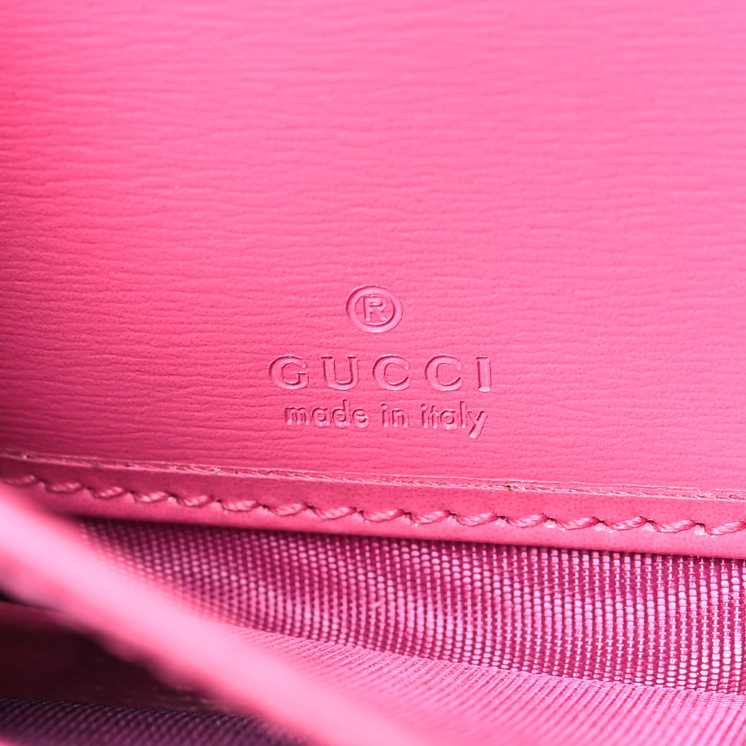 Gucci Monogram Calfskin Bree Zip Around Wallet Fuchsia 6 of 8