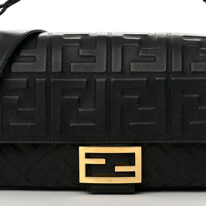 Fendi Nappa FF 1974 Embossed Baguette Black 8 of 16