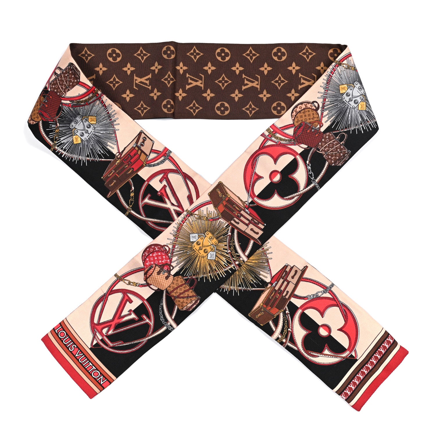 Louis Vuitton Silk Monogram All In LV Bandeau Brown 1 of 6