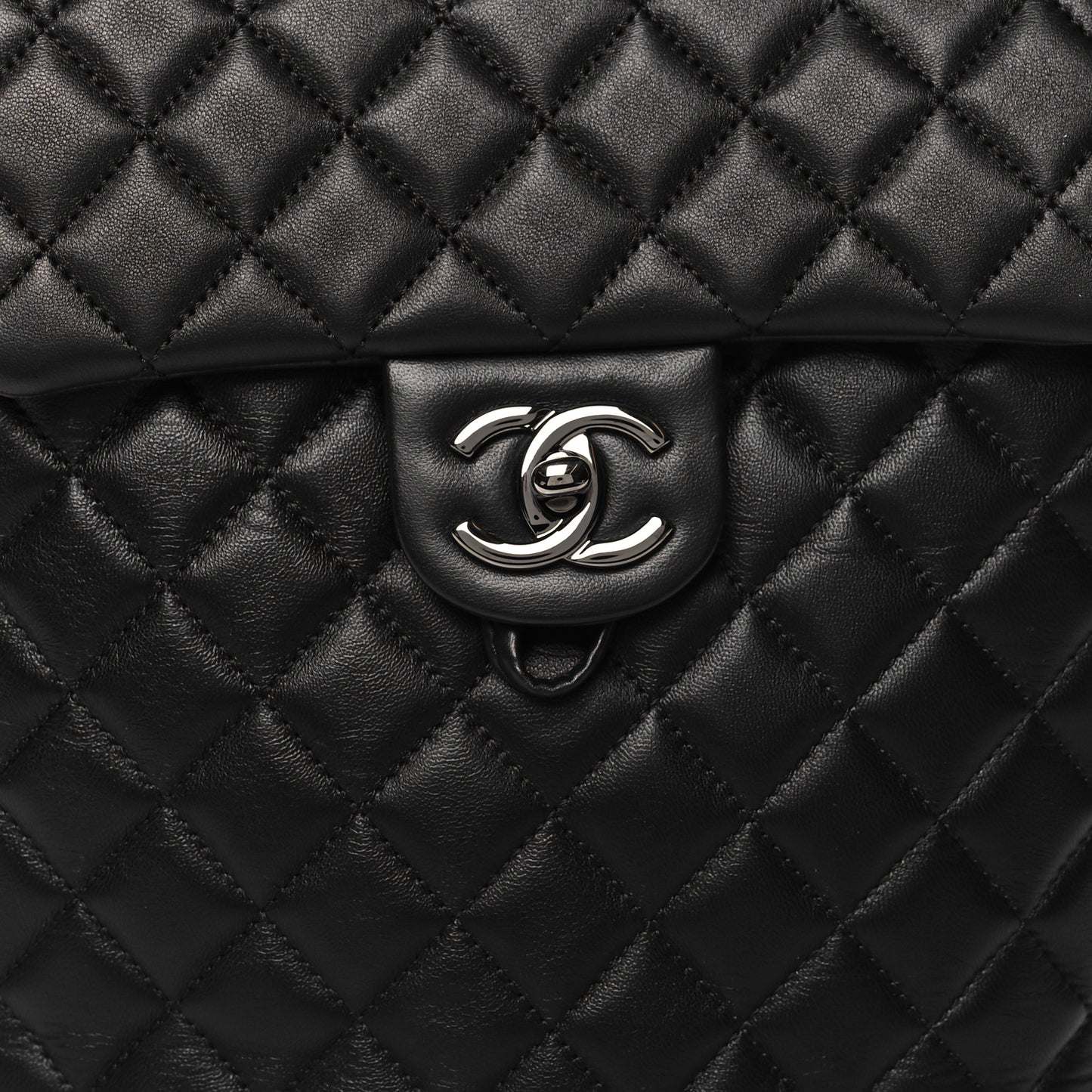 Lambskin Quilted Small Urban Spirit Backpack Black